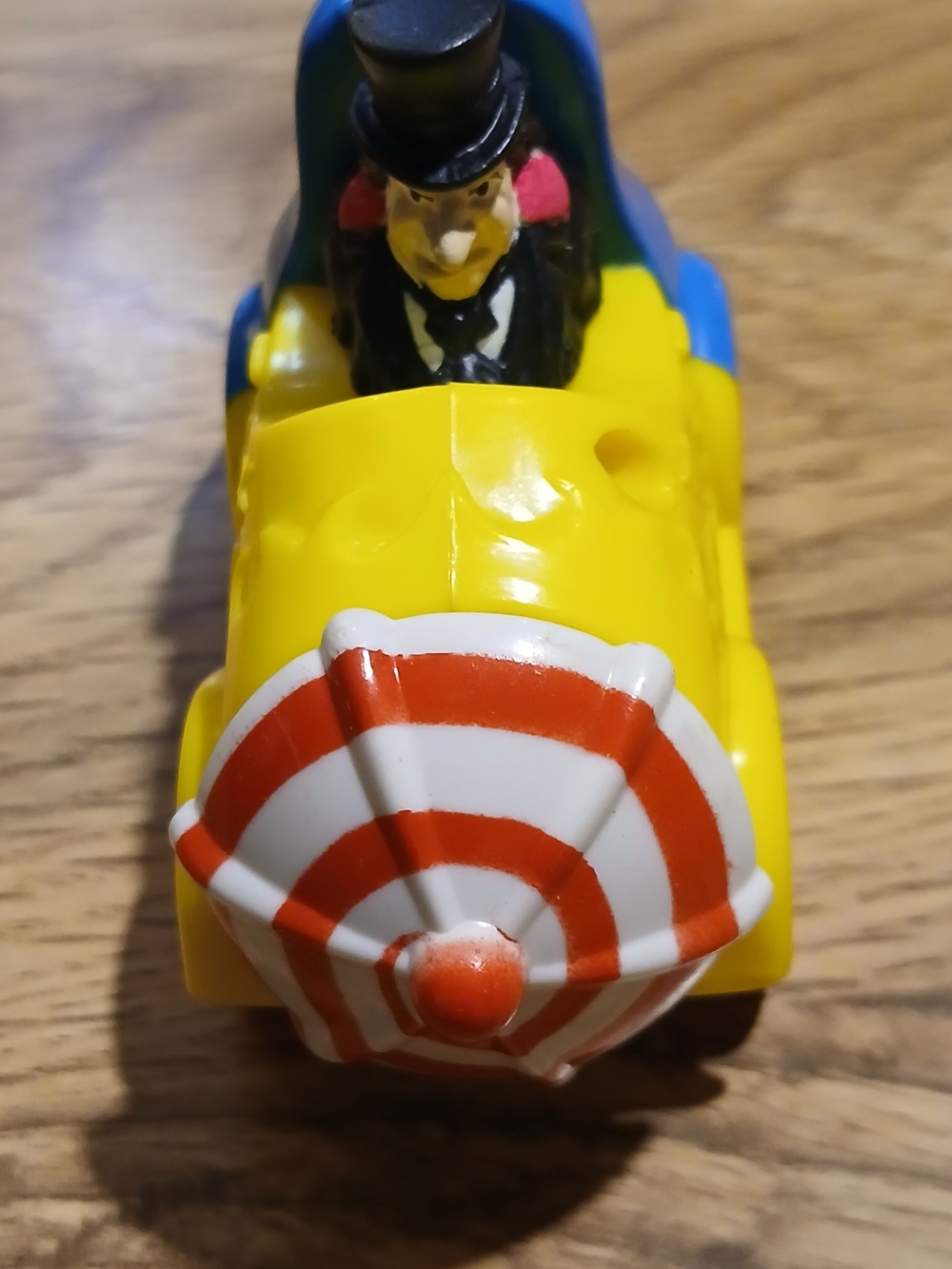 Yellow Kids Toy Car with Red & White Steering Wheel - Classic Play Vehicle